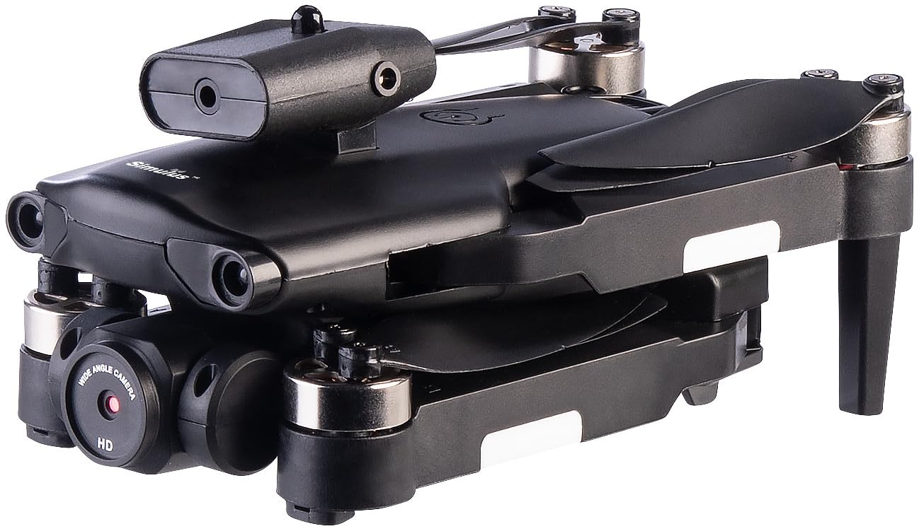 Simulus Quadrocopter: Faltbare RC-WLAN-Drohne mit HD-Kamera und Hindernisvermeidung (Drohne Quadrocopter, Faltbare Quadcopter, LED)