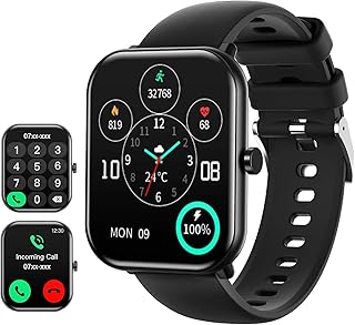 Smart Watches for Men Women (Call Receive/Dial) Smart Watch with Text and Call 1.83" Fitness Watch with Heart Rate,Blood Oxygen,Sleep Monitor Step Calorie Counter Smartwatches for Android iOS Phones