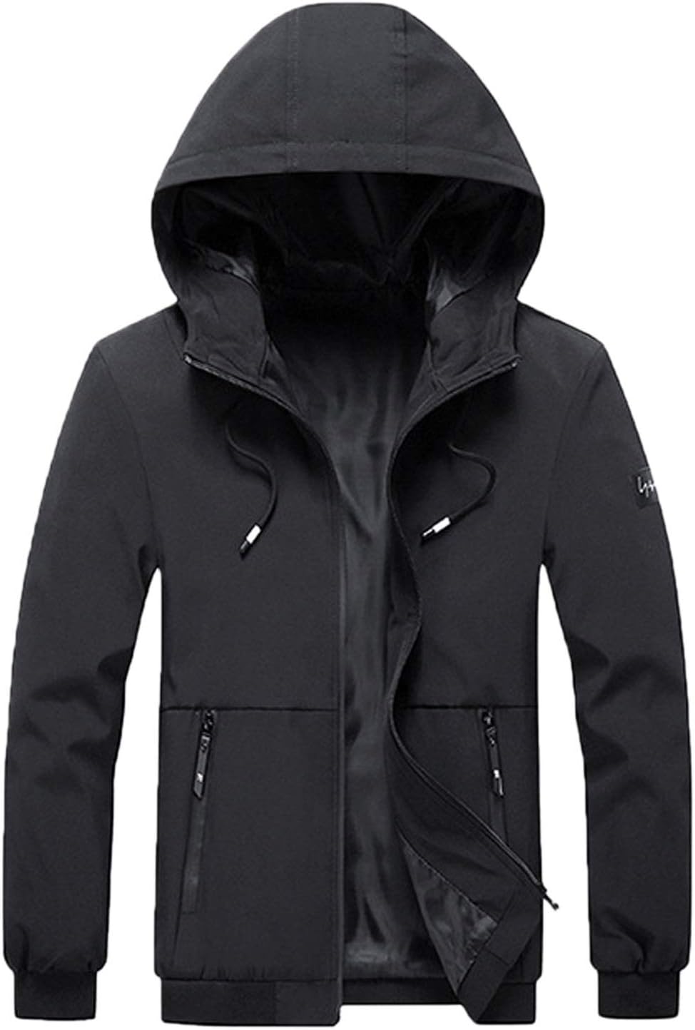 Flygo Men's Lightweight Hooded Zip Up Windproof Military Jacket Hoodie Windbreaker Coat