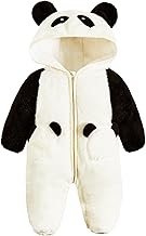 JiAmy Baby Winter Snowsuit, Infant Hooded Romper Outfits Boys Girls Cartoon Fleece Jumpsuit Animal 0-12 Months