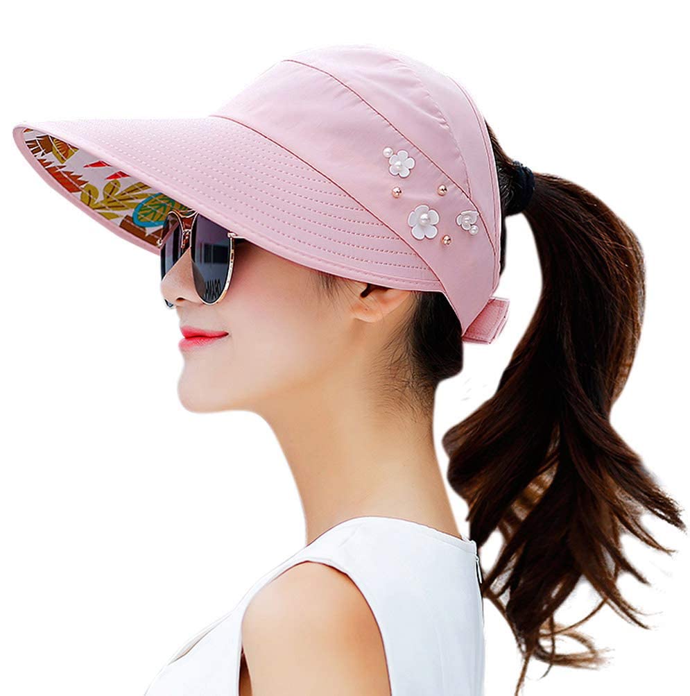 SichumariaSun Hat for Women Wide Brim Sun Visor Cap UV Protection Caps for Summer Women Stylish.