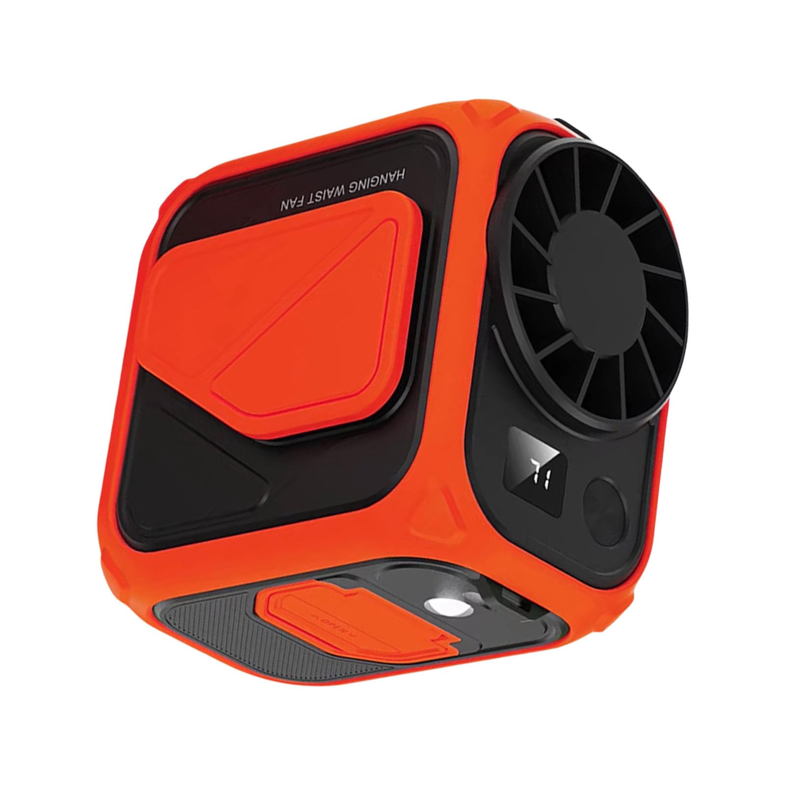 Uqezagpa Portable Waist Fan Adjustable Speed Clip on Fan Wearable Belt Own 6000mAh ABS Texture for Outdoor Travel Camping Multifunction Waist