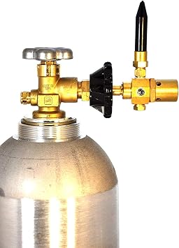 Latex Helium Gas Balloon Filler Regulator Inflator | Rubber Tilt Valve | 100% Leak Tested | with Hand Tight Connections | Forged Brass Body material | Low Maintenance | Long Serving Life