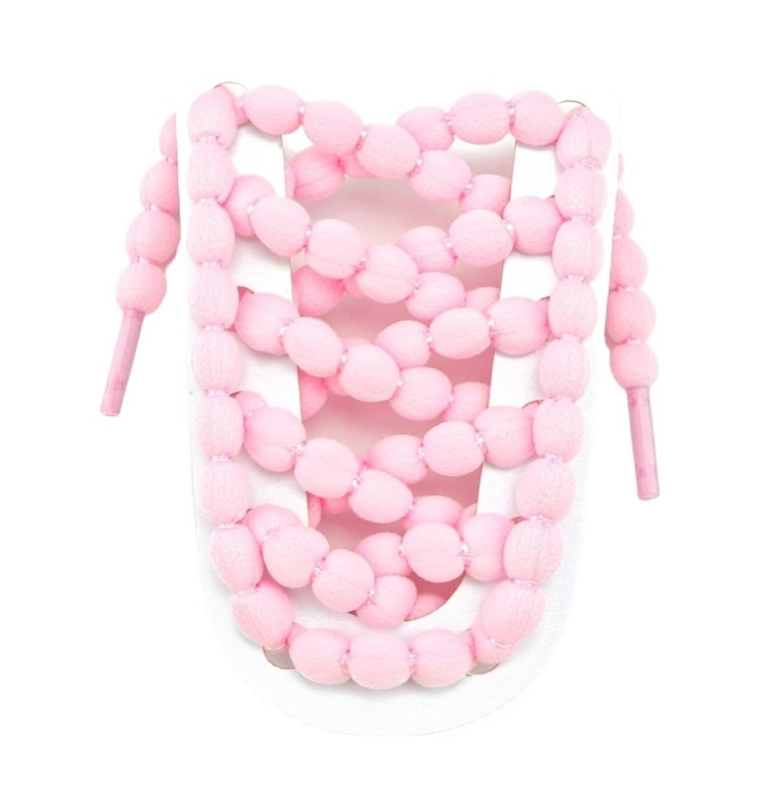 GPDNBIEU Shoelaces, Round For Shoes Laces Men Women Sneakers Cute Beaded Shoestring Accessories(Pink,120cm)