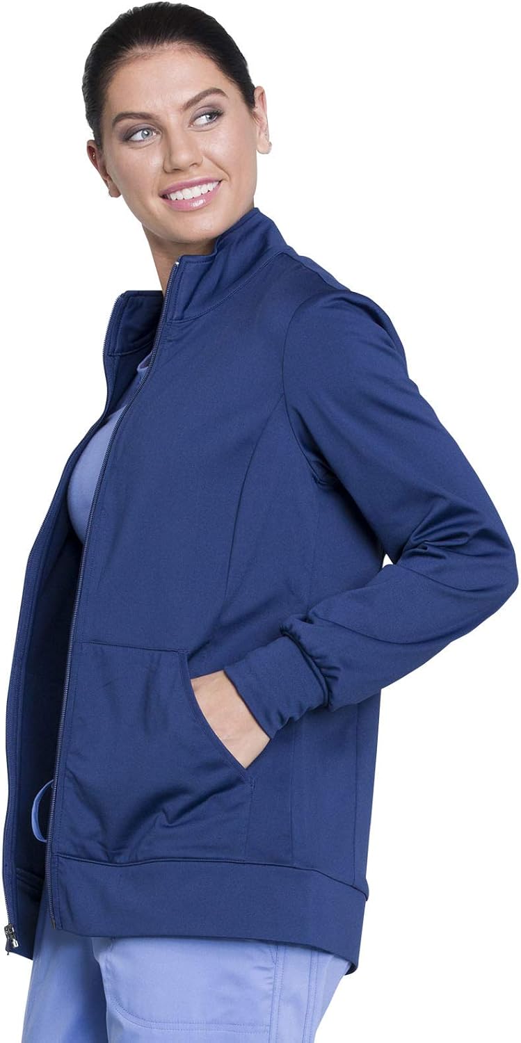 Cherokee Men & Women Warm Up Scrubs Jacket Workwear Revolution Zip Front Knit WW370