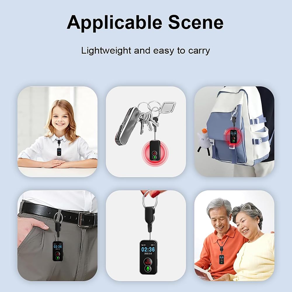 Dispositivo Di Allarme Di Emergenza Per Anziani, Collana Indossabile Con Pulsante SOS, Rilevamento Cadute Anomale, Chiamate Vocali 4G Intelligenti, Posizionamento GPS, Impermeabile IPX6, Per Anziani