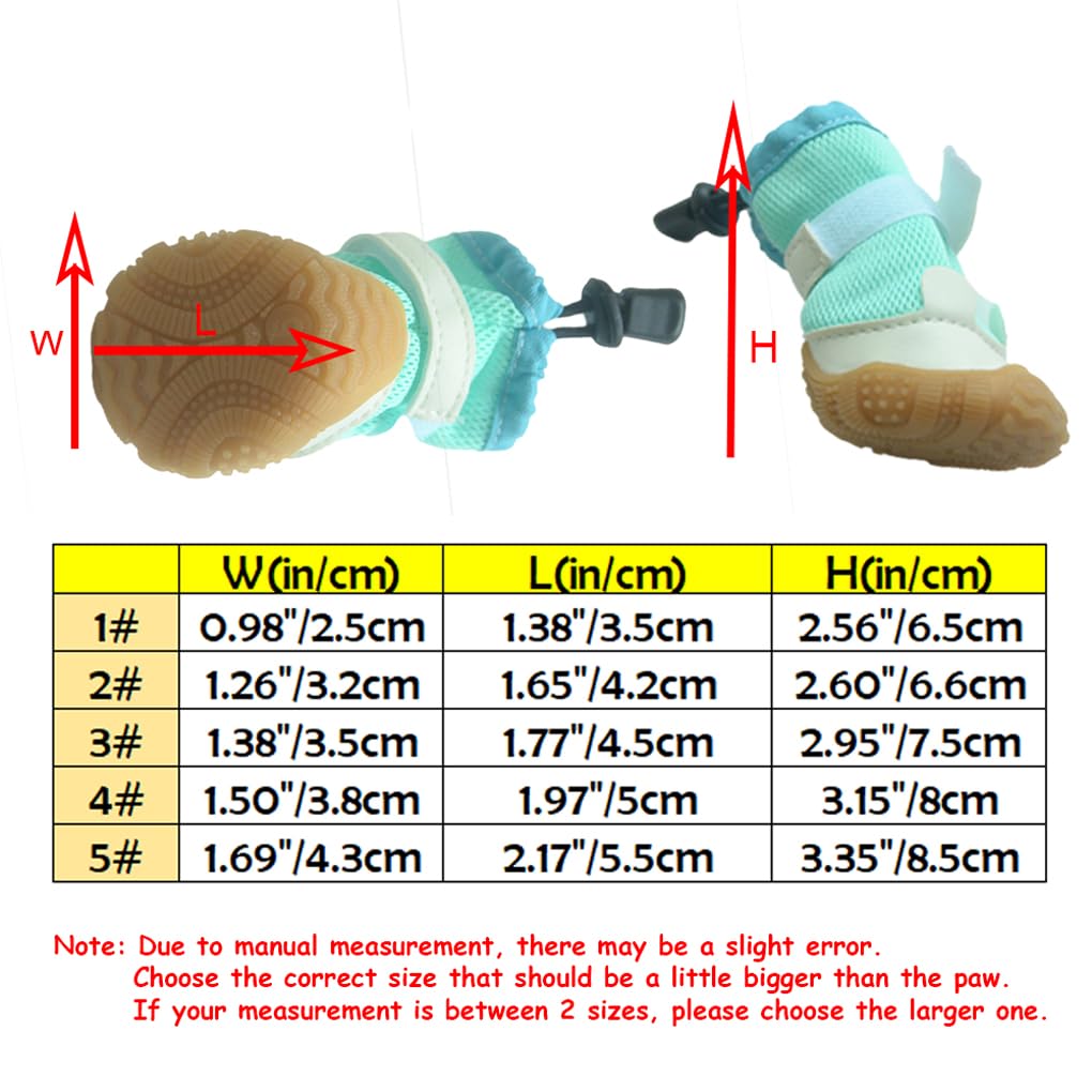 Leconpet Bottes pour chien - Chaussures hautes en maille avec sangle autocollante - Semelles antidérapantes pour petits chiens - Rouge - 3