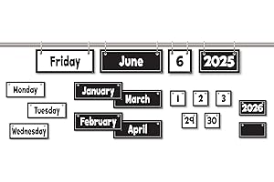 Teacher Created Resources Black and White Number Rods Flip Calendar