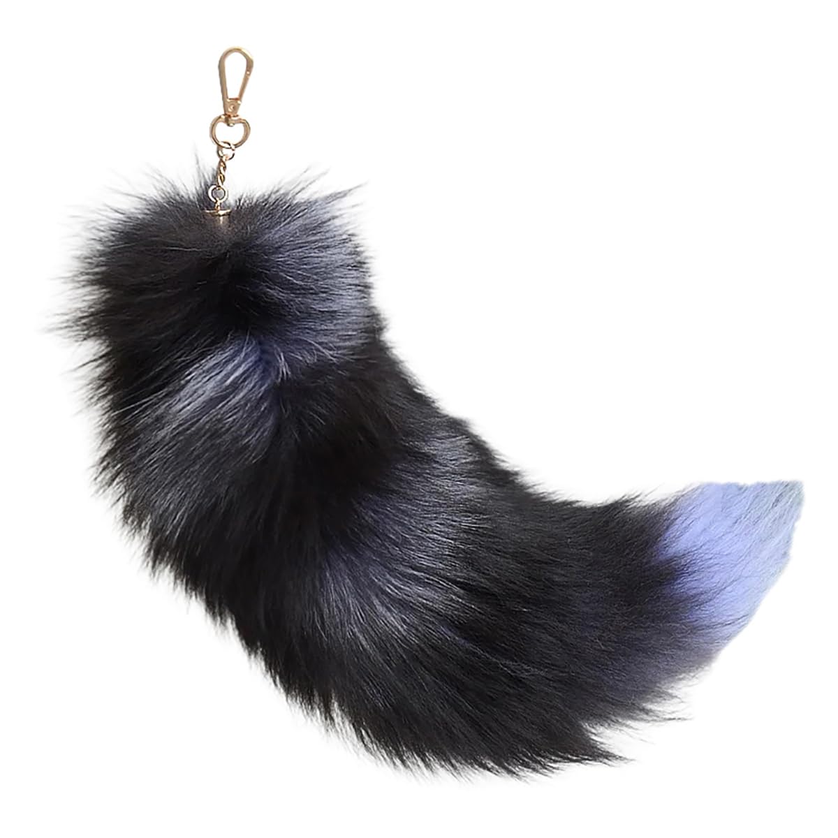 Fashion Faux Fur Fox Tail Keychain, Fuzzy Faux Fur Tail Artificial Fox Tail for Key Chain Handbag Accessory