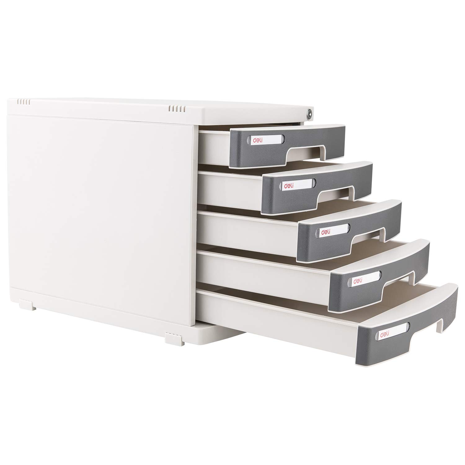 deli File Cabinet Lock Verrou d'armoire, Plastique, Gris Clair