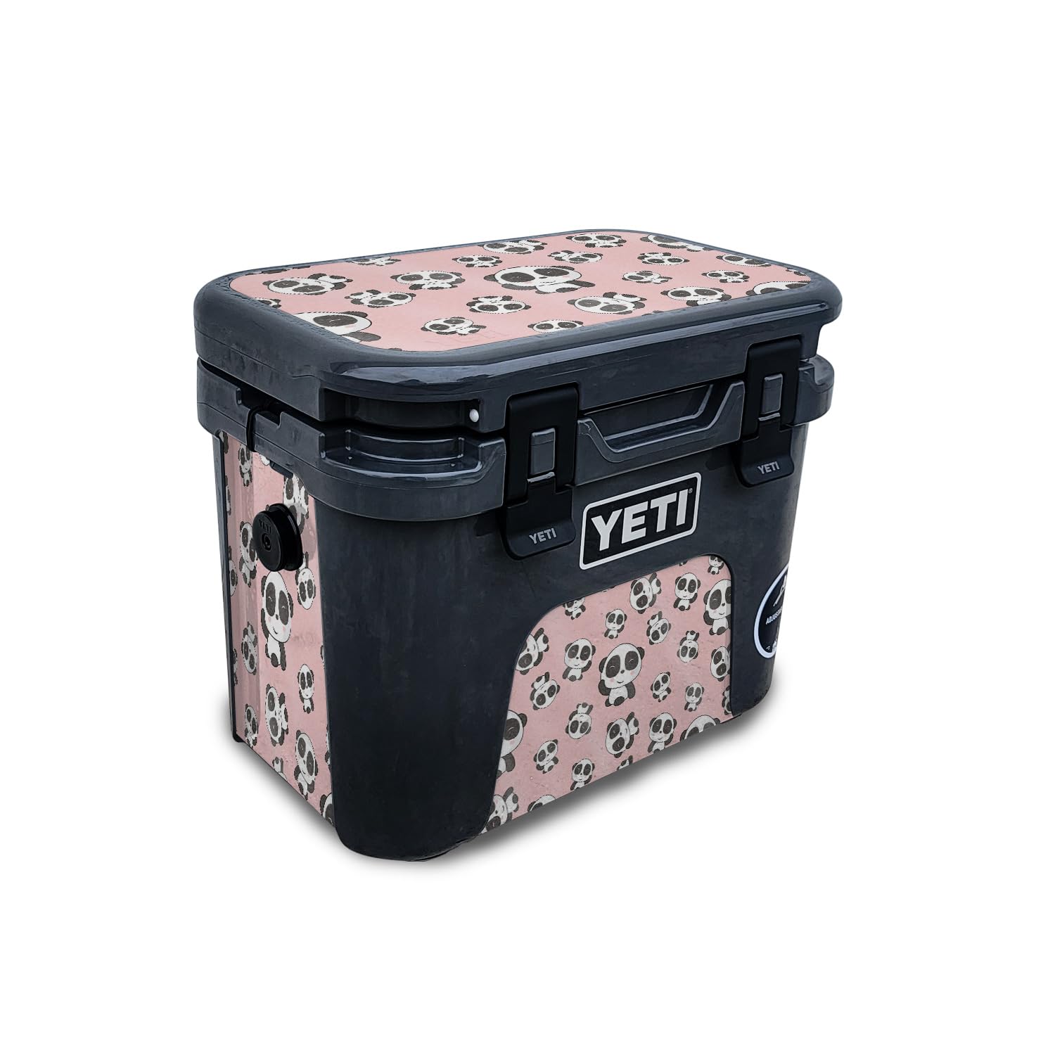 Glossy Glitter Skin Compatible with Yeti Roadie 15 Hard Cooler - Panda Hello - Premium 3M Vinyl Protective Wrap Decal Cover - Easy to Apply | Crafted in The USA by MightySkins