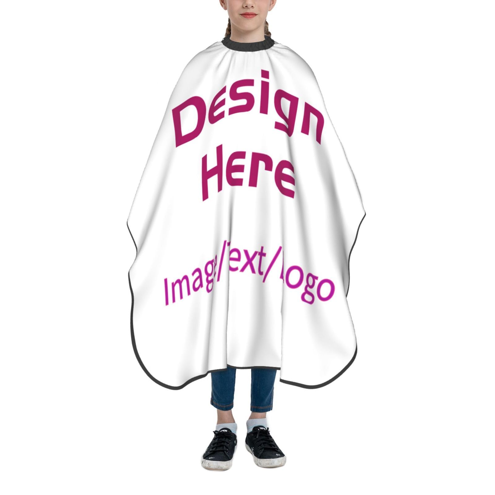 Capa de corte de pelo personalizada para niños, capa de corte de pelo personalizada con cuello ajustable, capa de corte de pelo para salón de belleza, peluquería para el hogar, salón y barbería