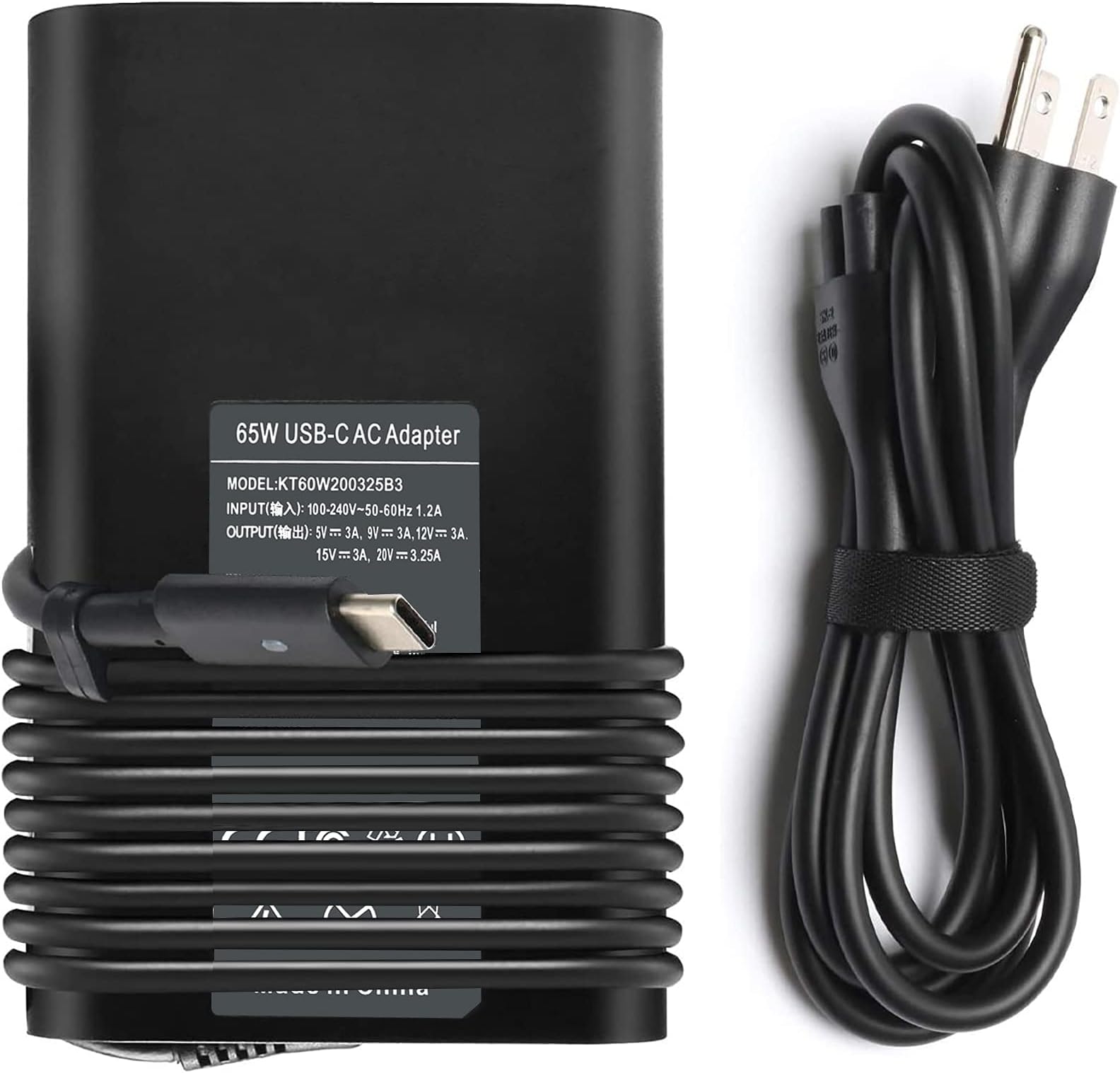 for Dell 65W USB C Charger, for Dell Latitude 5520 5320 5420 7410 7420 Charger, for Dell Laptop Charger USB C LA65NM170 2YKOF 02YKOF 0M1WCF, 20V 3.25A USB Type C AC Power Adapter for Dell XPS 12 9250