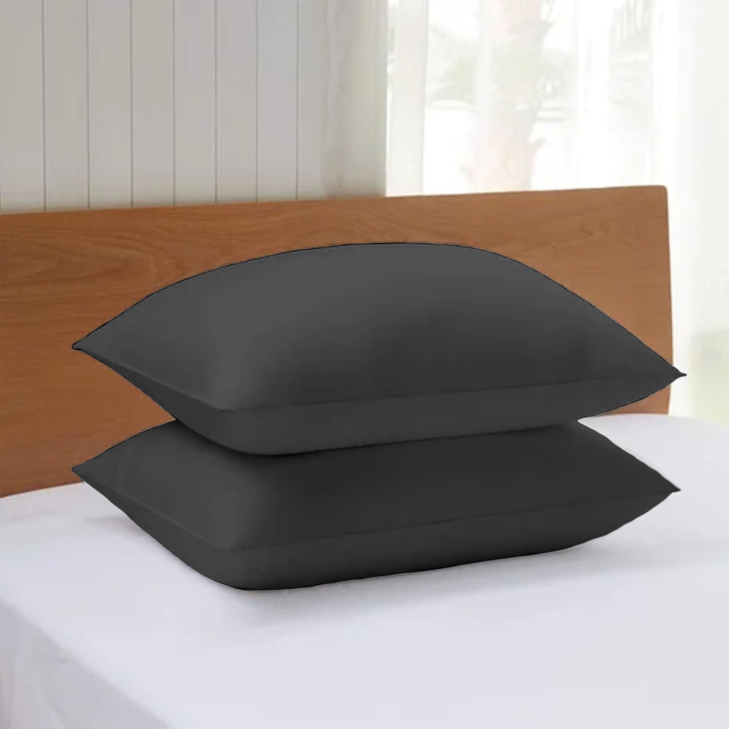 Rohi Pillow Cases 2 Pack 100% Microfiber Pillowcases, Envelope Closure Standard Size 50 x 75 cm Pillow Covers, Ultra Soft