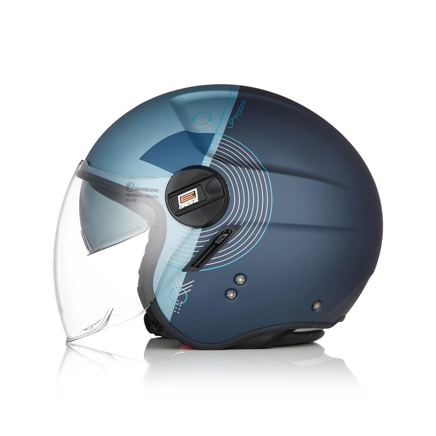 ORIGINE Casco Jet Moto Casco Aperto Scooter con Doppia Visiera Omologato ECE2206