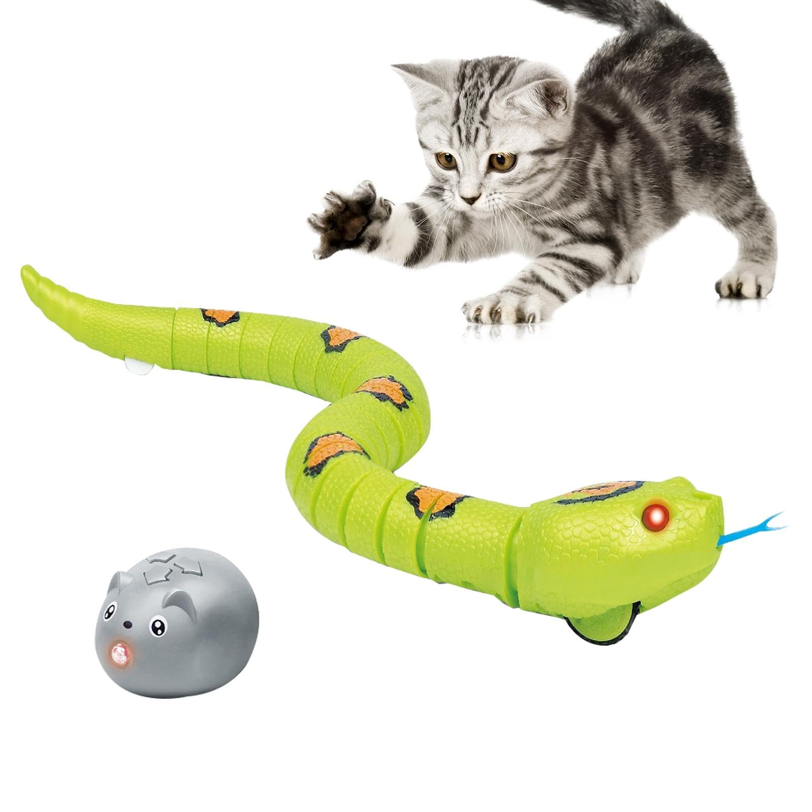 Juguete para gatos Serpiente con detección inteligente,Juguete para gatos con serpiente - Juguetes de serpiente para gatos recargables por USB | Serpiente de detección inteligente, juguetes interactiv