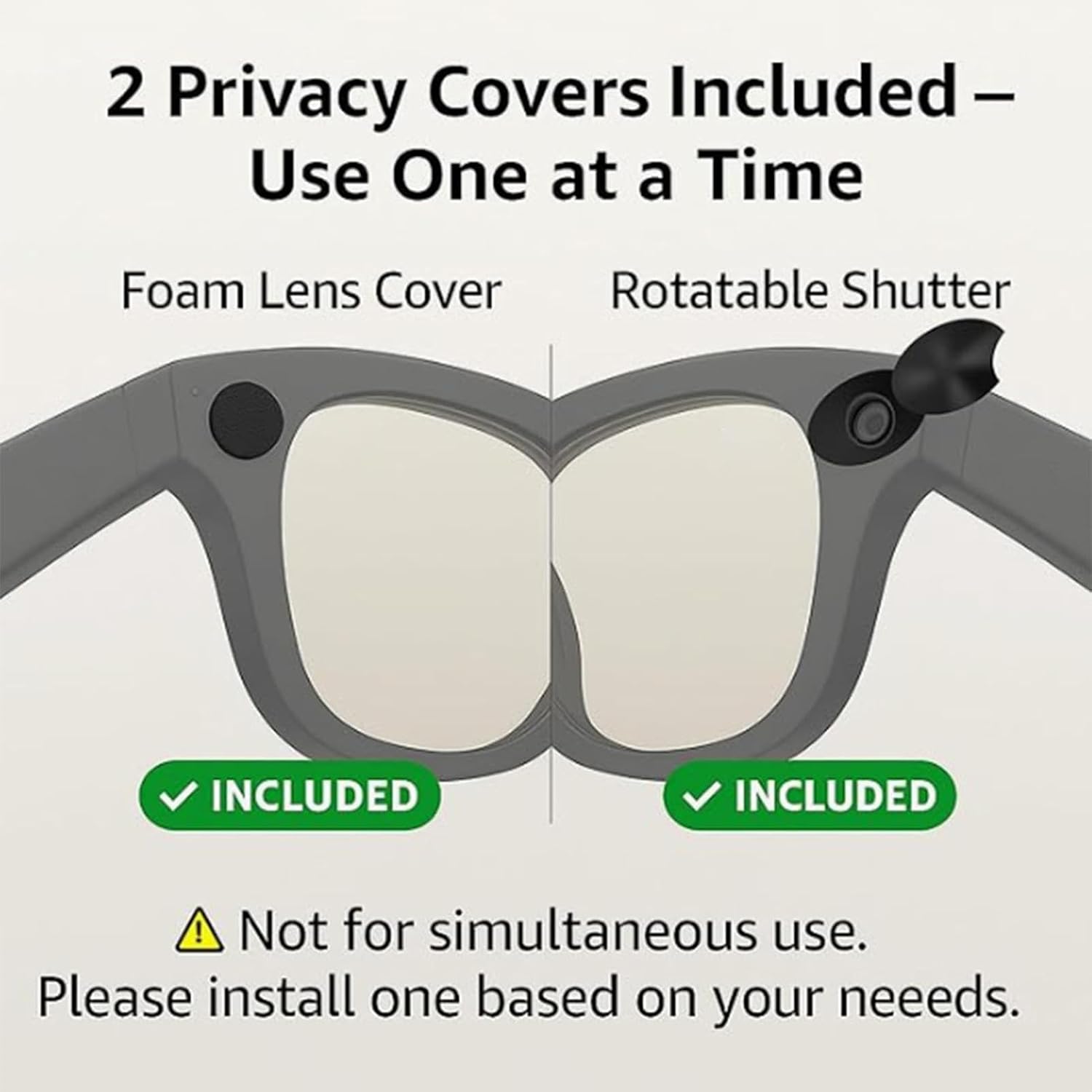 Glasses Camera Cover - 3 Pieces Smart Anti Spying, 0.91x0.35x0.04 Inches Electronics Supply, Strong Grip with High Resistance, Security Tool, Lifestyle Accessories for Meetings Travel Golf Sunglasses