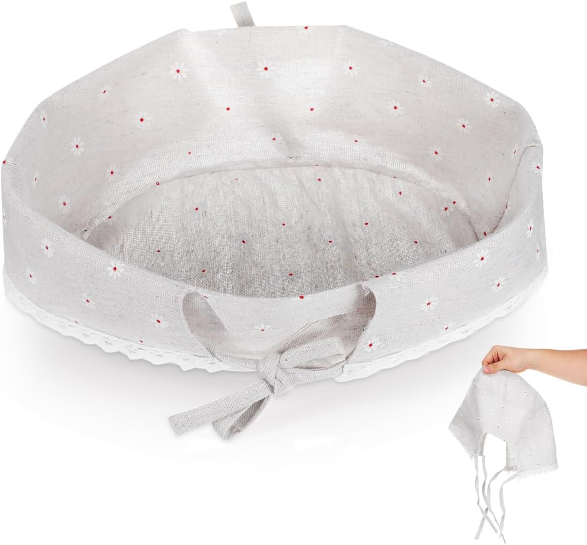 Kisangel Replacement Basket Liners: Wicker Picnic Basket Liner Boho Woven Fabric Containers for Fitted Cloth Inserts