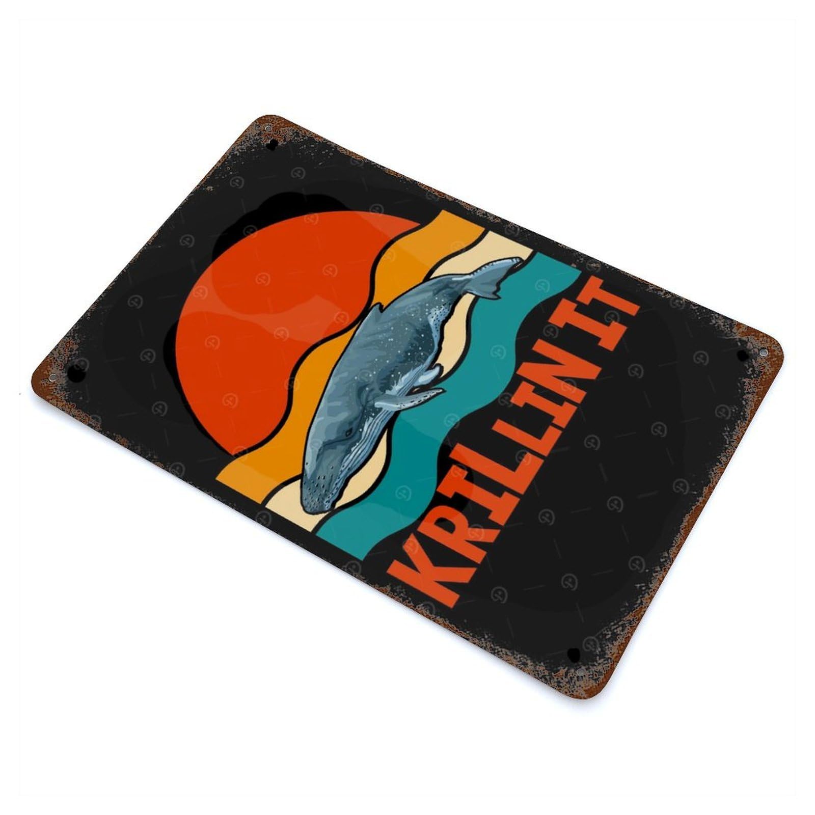 Wal Ocean Retro Metal Sign 11.8"x7.9", for Garage, Bar And Workshop Decor, Shabby Chic Decor