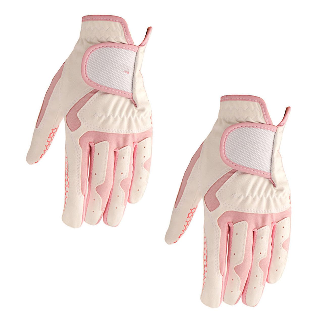Cabilock Guantes de Golf para Mujer Par de Guantes Protectores Transpirables Agarre Antideslizante Diseño Protección para Dedos Ideales para Entrenamiento y Competición al Aire Libre