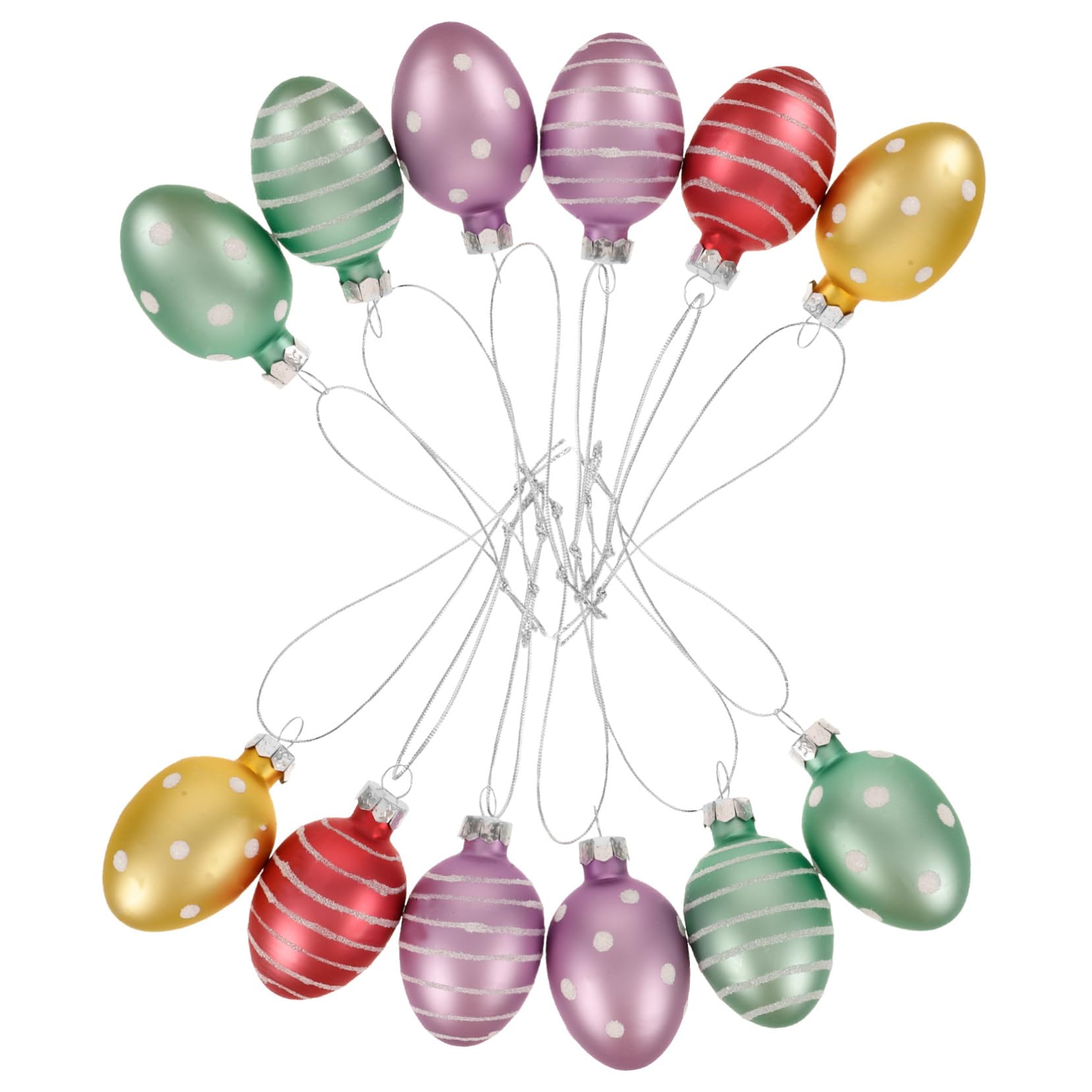 Amosfun 60pezzi Uova Di Pasqua Decorative Ornamenti Appesi Per Decorazioni Festive e Atmosfera Pasquale Elegante Per Casa e Giardino