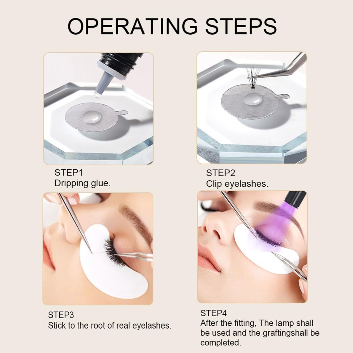 UV-Licht für lichthärtenden UV-Wimpernverlängerungskleber, UV-LED-Wimpernverlängerungslicht + Augenklappe + Schutzbrille + Fußschalter,Einstellbare Punktgröße,10 W flexibler Schwanenhals,Black