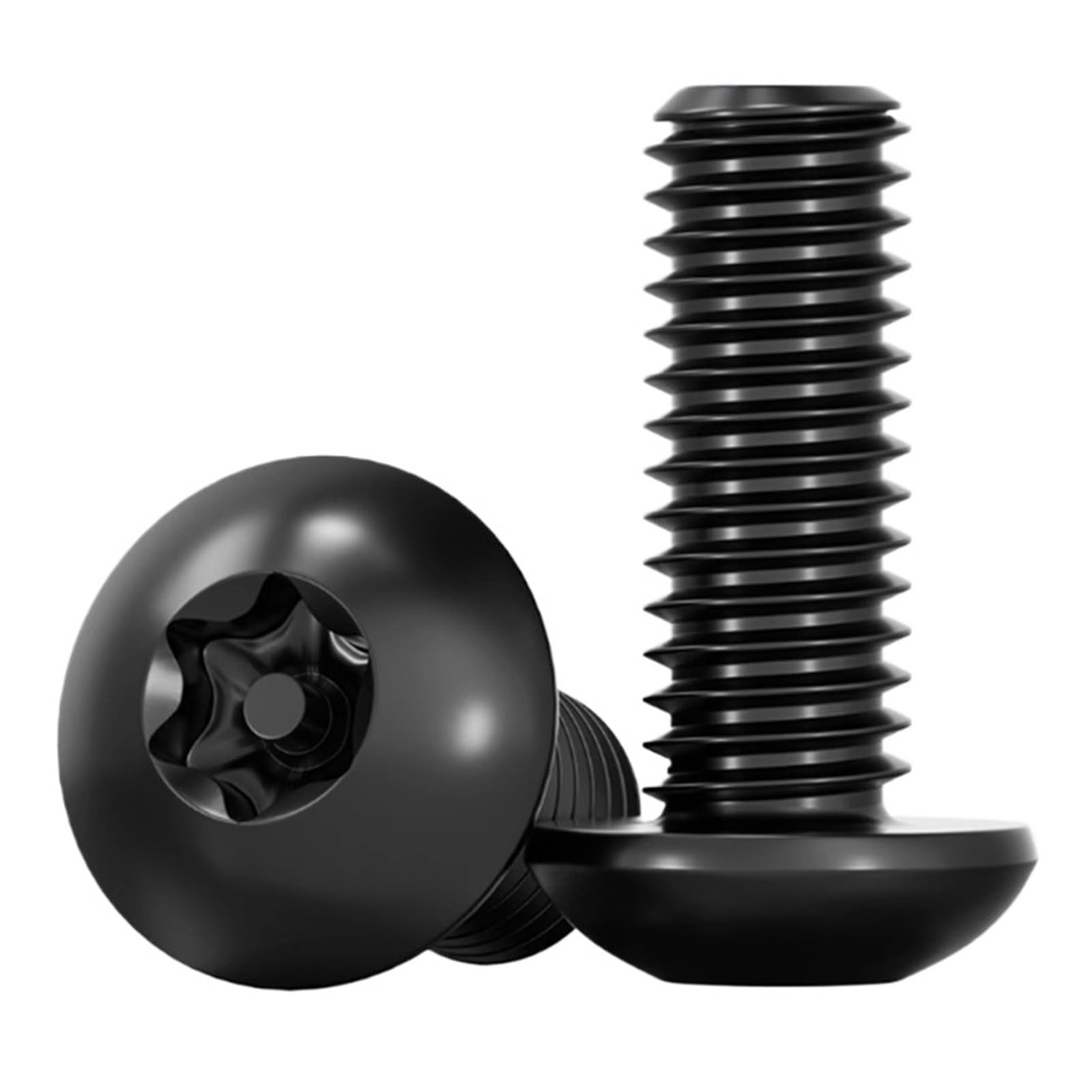 5~50 Pezzi M3 M4 M5 M6 M8 Vite a Testa bombata Torx in Acciaio Inossidabile con Sei lobi Neri, antifurto, antimanomissione, di Sicurezza(M4x6 20pcs)