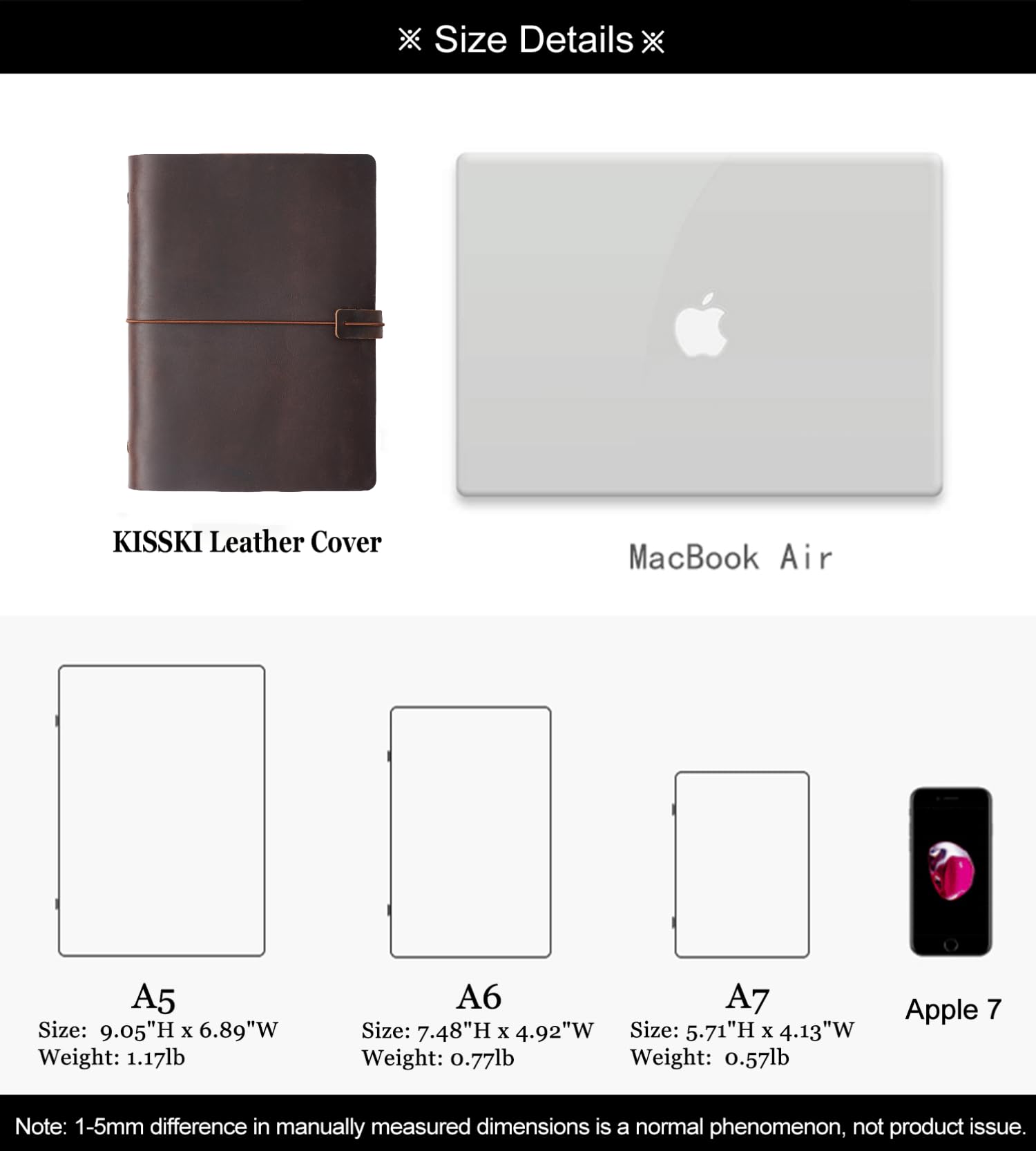 Cuaderno de cuero A5 para hombre, cubierta de diario de 6 anillos con correa, organizador recargable, papel de inserción, cuaderno de viaje, regalo, marrón oscuro