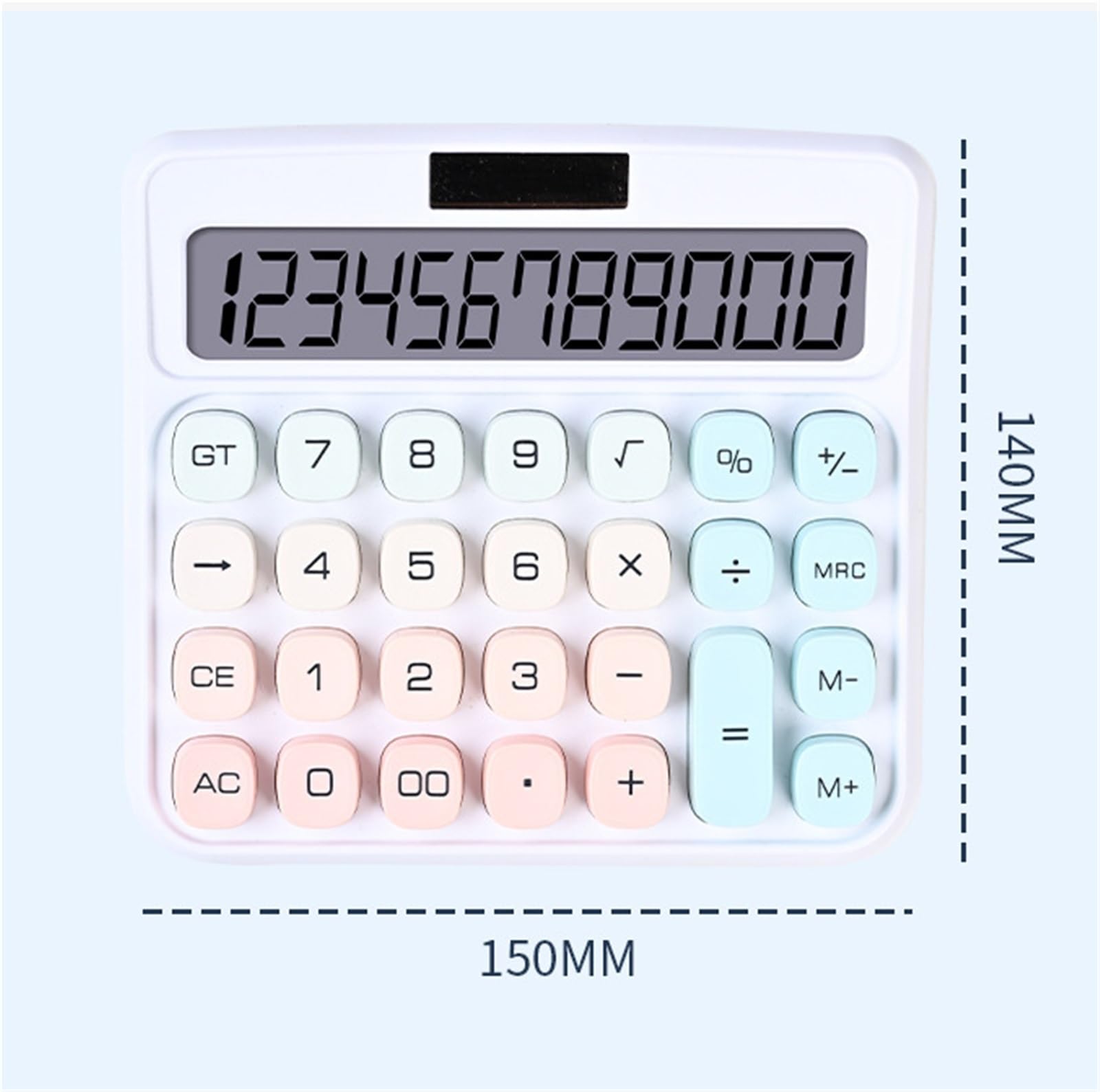 Fourniture Scolaire Calculatrice De Bureau Multifonctionnelle À Énergie Solaire Portable 10 Chiffres Outils Auxiliaires(Rosa)