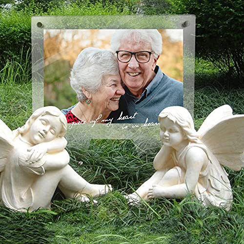 Suaific Wasserdichter Bilderrahmen 12,7x17,8cm - Acryl Rahmen Für Grabsteine & Gartendekoration