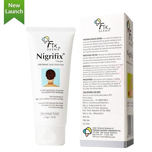 Miniatura 2 de Tarin Shiv Fixderma Nigrifix Crema para acantosis nigricans, exfoliante, para partes oscuras del cuerpo como cuello, tobillos, nudillos, axilas,