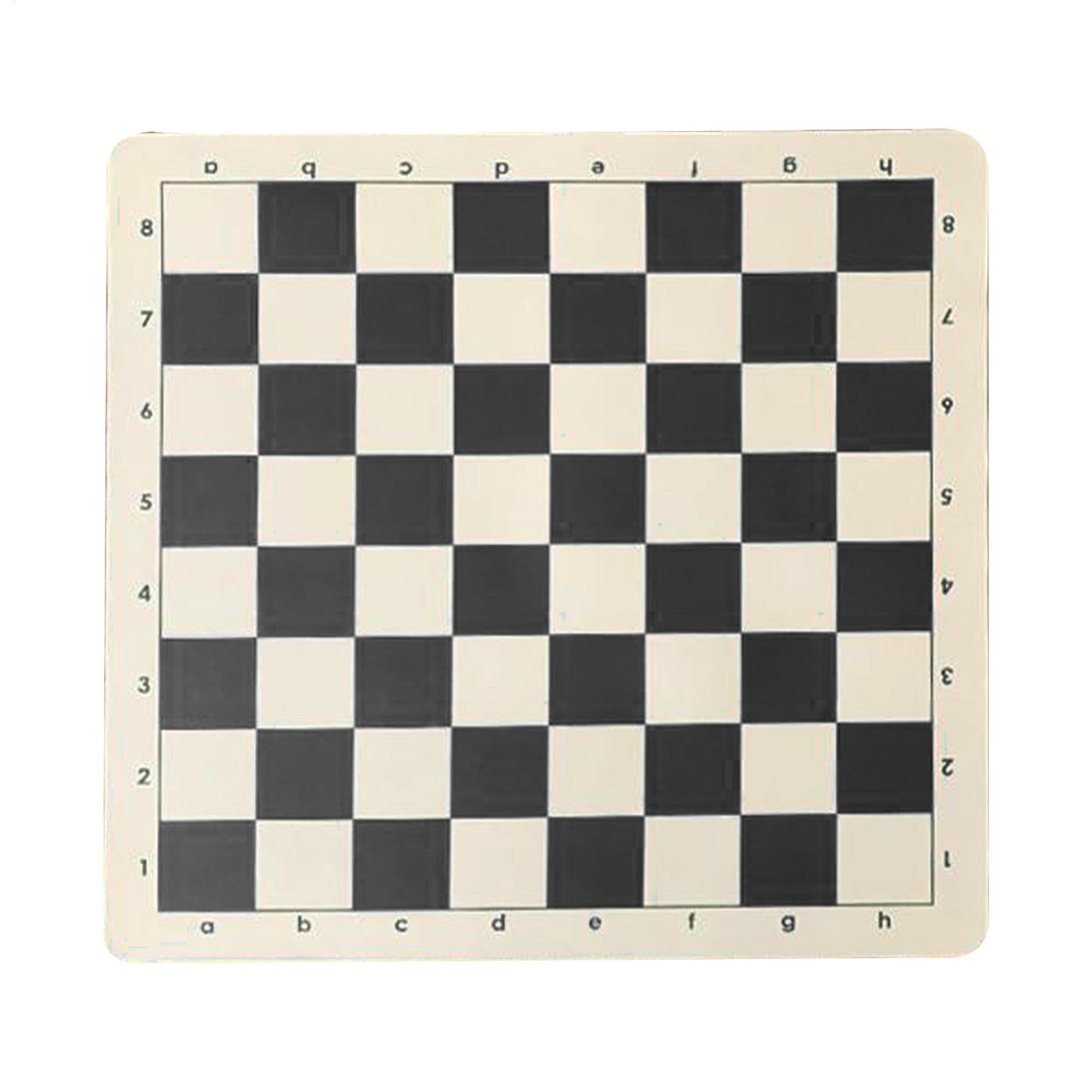 Tournament Chess Mat, PU Leather Chessboard, Roll Up Chess Mat, Portable and Rollable Design 34x34cm PU Leather Classic Chessboard Layout for Games Accessories