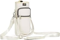 Vista 45 de Bolsa para botella de agua Nuovoware, soporte para botella de agua de 25oz/40oz/64oz, correa de mano ajustable, 2 bolsillos de neopreno, accesorios