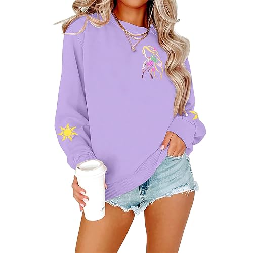 ALLTB Magical Sweatshirt for Women Princess Shirt Funny Magic Graphic Pullover Family Vacation Long Sleeve Tops
