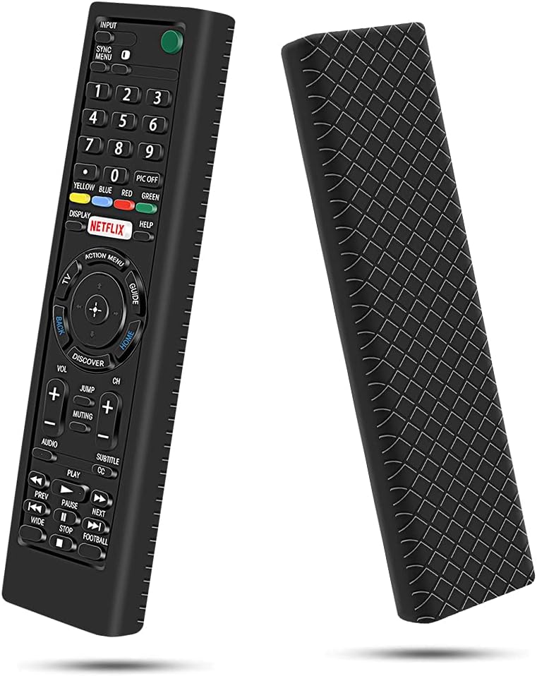 AHIW Silicone Protective Case for Sony RMT-TX100U RMT-TX102U RMT-TX200U RMF-TX300U RMF-TX310U Bravia Smart TV Remote Cover Replacement Holder Shockproof Covers for Sony Universal Control (Black)