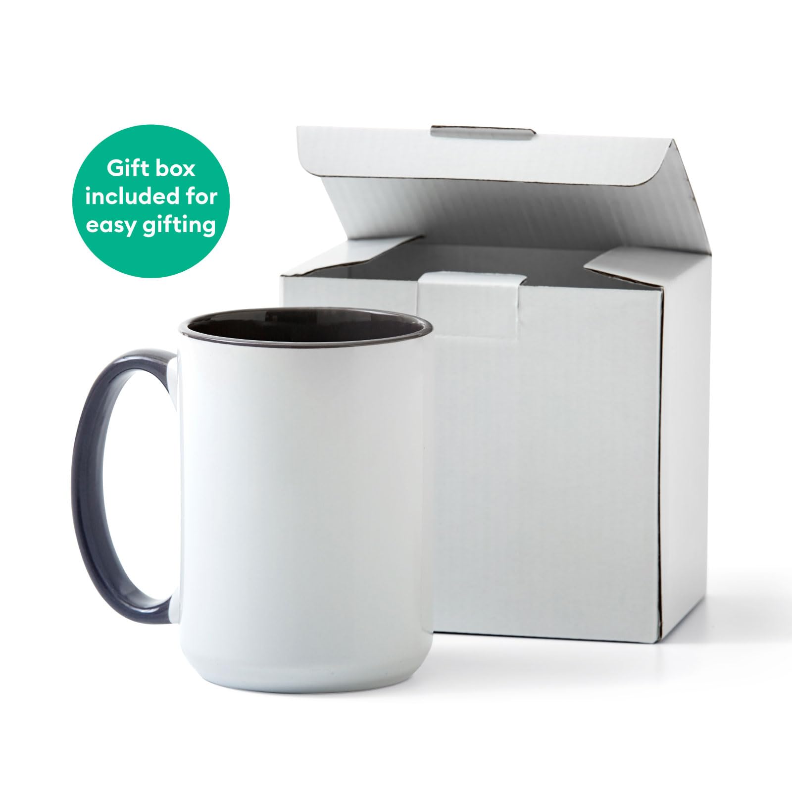 Cricut vuota-425 ml (1 ct) Vuota in Ceramica Smussata, 1 Tazza di Sublimazione a Inchiostro Infusibile, da Utilizzare Mug Press Infusible Ink, Grigio, 425 ml (15 oz), 1 Confezione