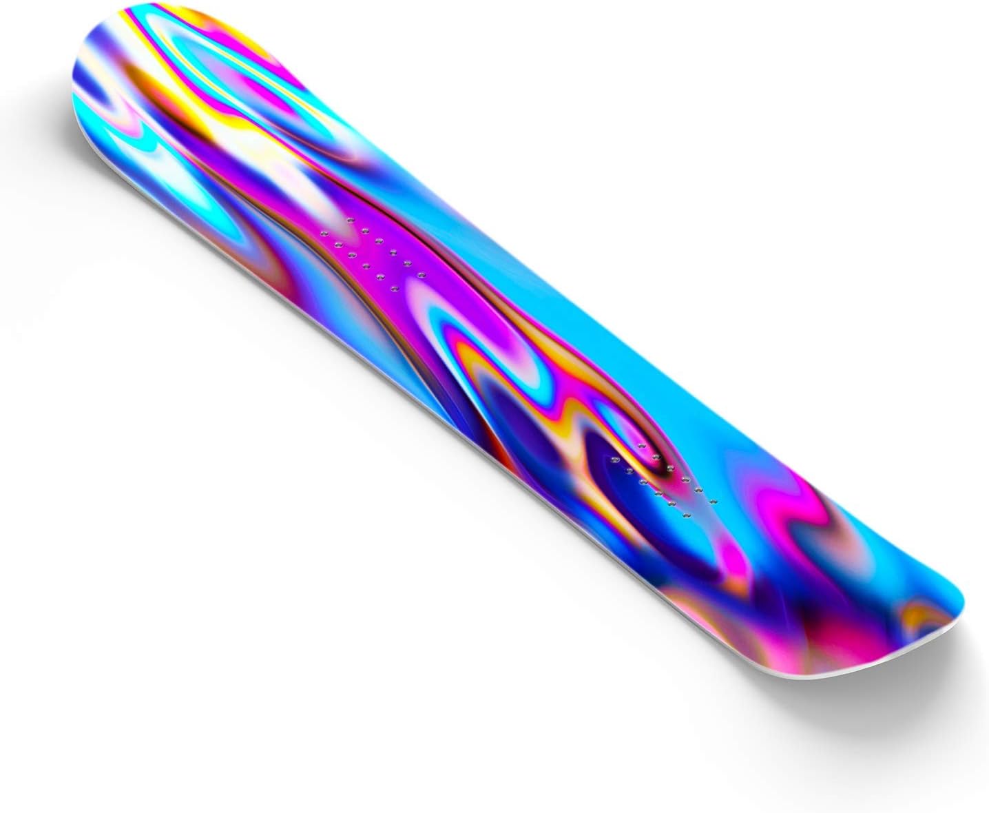 Snowboard Wrap Graphic Sticker Skin Cover - Includes Breakaway Knife - Universal Fit up to 65 inches and 14 inches Wide - Aqua Purple Swirl Iridescent