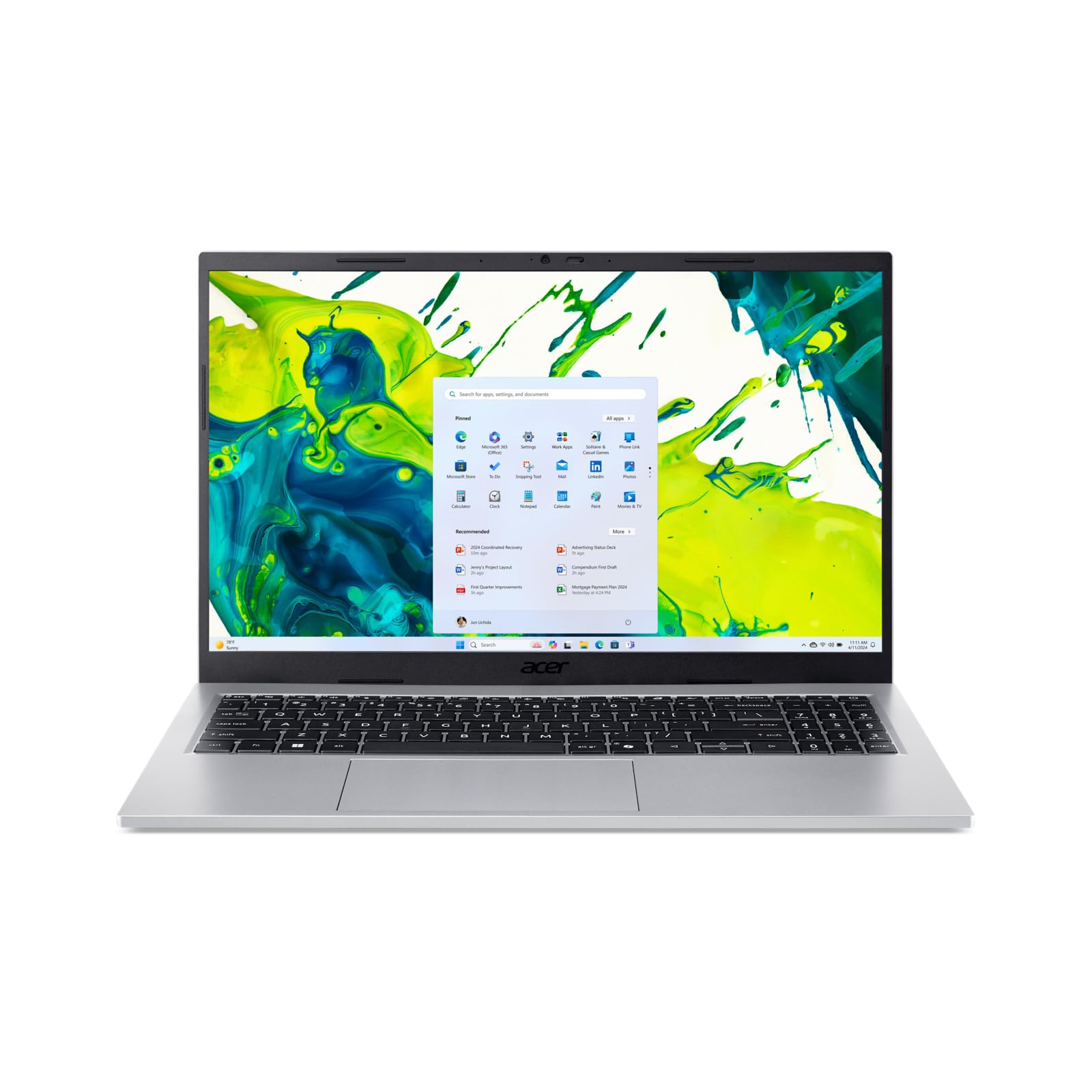 acer Aspire Go 15 AG15-72P-53BQ PC portátil, Ordenador portátil, Procesador Intel Core 5 120U, RAM 32GB DDR4, 1024GB PCIe NVMe SSD, pantalla de 15,6" FHD, tarjeta gráfica Intel Graphics, Windows 11