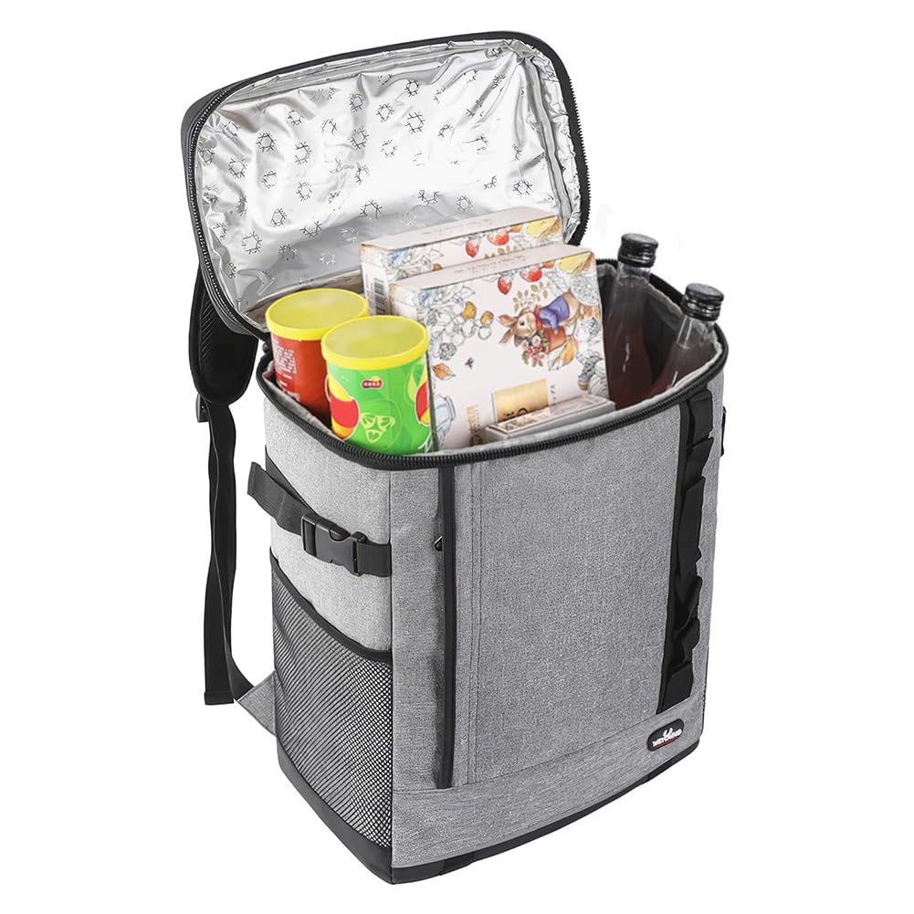 SAITUMA Mochila Isotérmica 20L, Bolsa Almuerzo Isotérmica, Bolsa Isotérmica, para Mantener la Comida Caliente o Fría para Picnics, Senderismo, Camping, Barbacoas