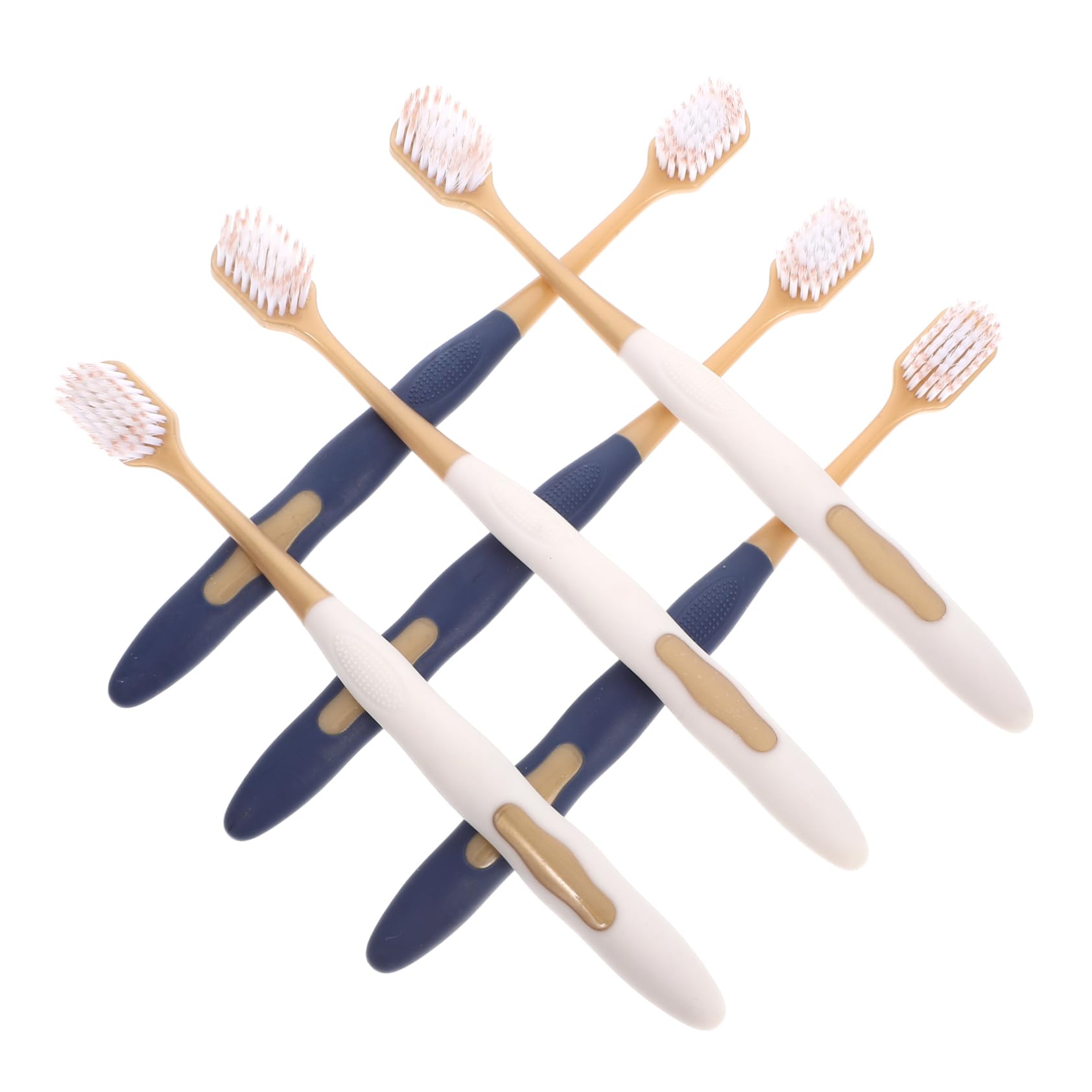 Spazzolino Manuale Testina Larga 36 Pezzi, Set Pp Tpr Pbt | Set per Uso Quotidiano, Impugnatura Salda e Confortevole, Confezione da 6 Scatole