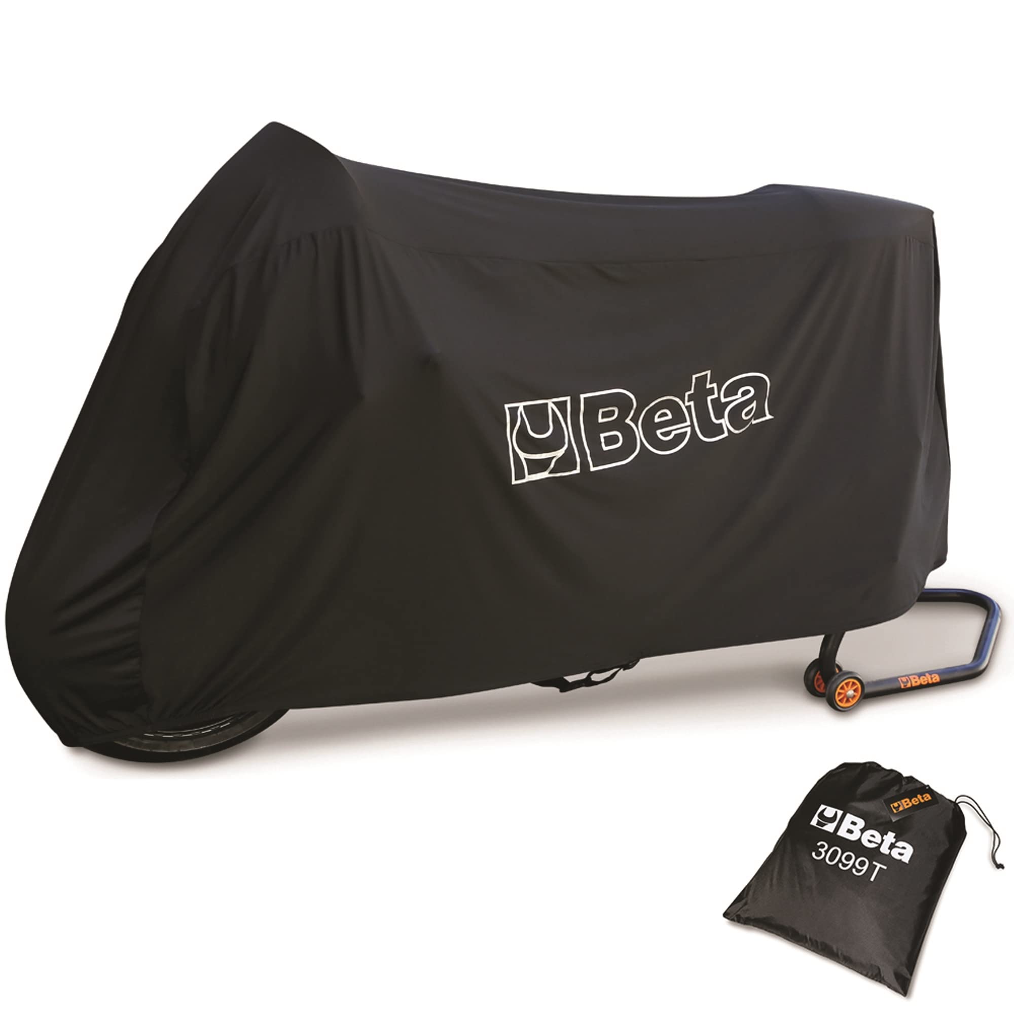 Beta - Funda Interior para Moto 3099T/M, Protege la Pintura de Arañazos, Polvo y Luz Solar, Tejido Elástico, Talla M para Motos Deportivas, Naked y Scooters de Tamaño Medio, Negra