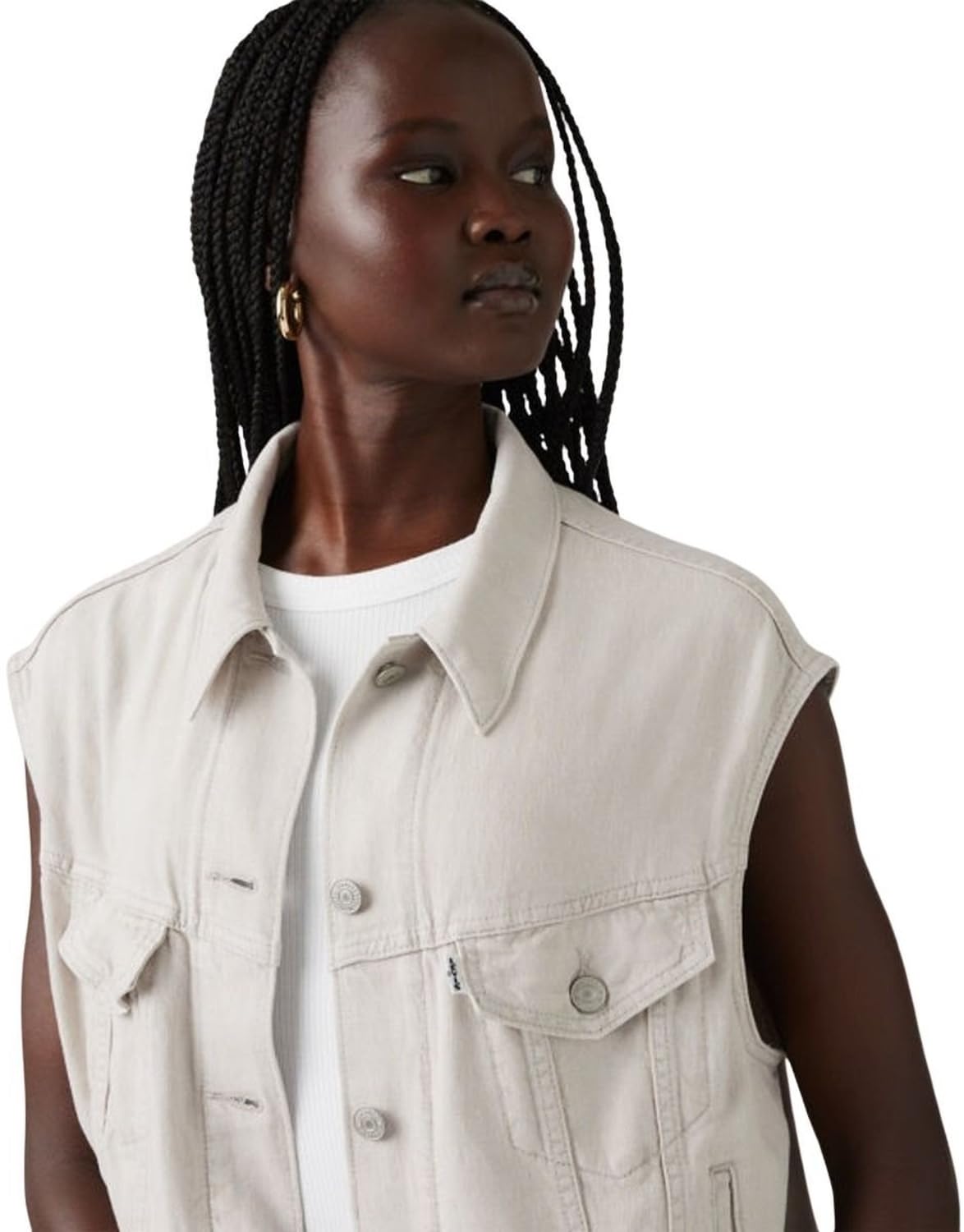 Levi's Damen Jeansweste Shrunken 90s mit Brusttaschen, ärmellos