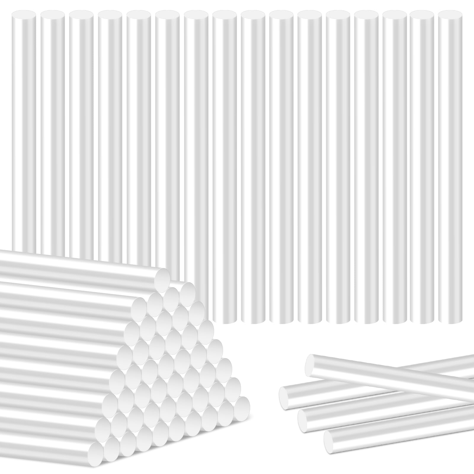 Ainiv 50 Pezzi Stick Colla a Caldo 11 x 200 mm, Bastoncini Trasparenti per Pistola Colla a Caldo, Colla a Caldo Bastoncini per Fai da Te, Artigianato, Riparazioni Domestiche e Fissaggio