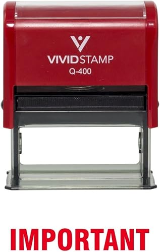 Importante sello de goma autoentintado (tinta roja) - XL
