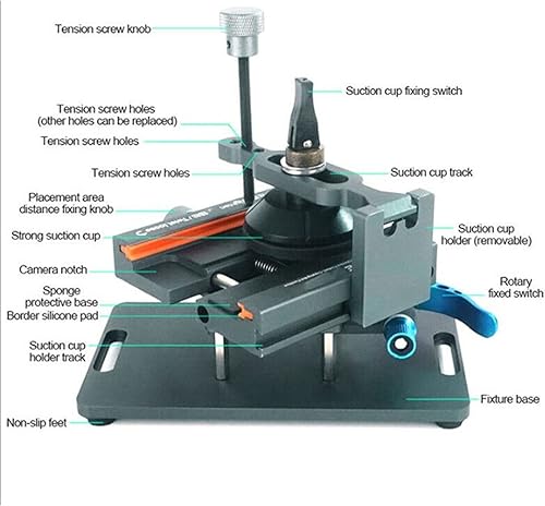 Miniatura 6 de Máquina separadora de pantalla LCD, herramienta de apertura de pantalla giratoria de 360 con ventosa, separador de pantalla de teléfono celular,