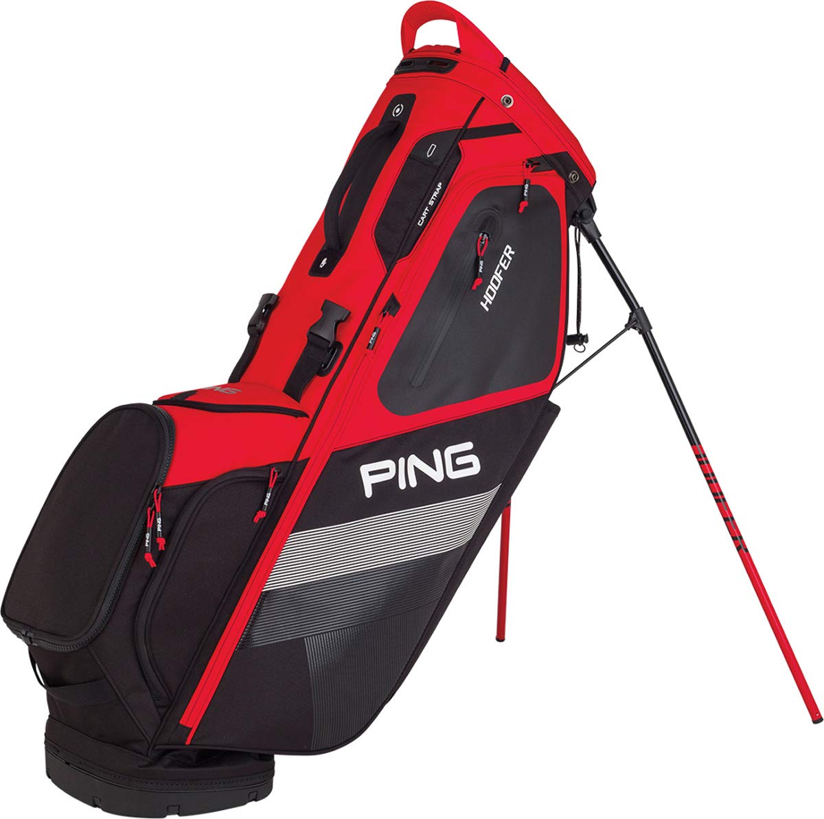 New 2019 Ping Hoofer 181C Scarlet/Black/White Golf Carry/Stand Bag