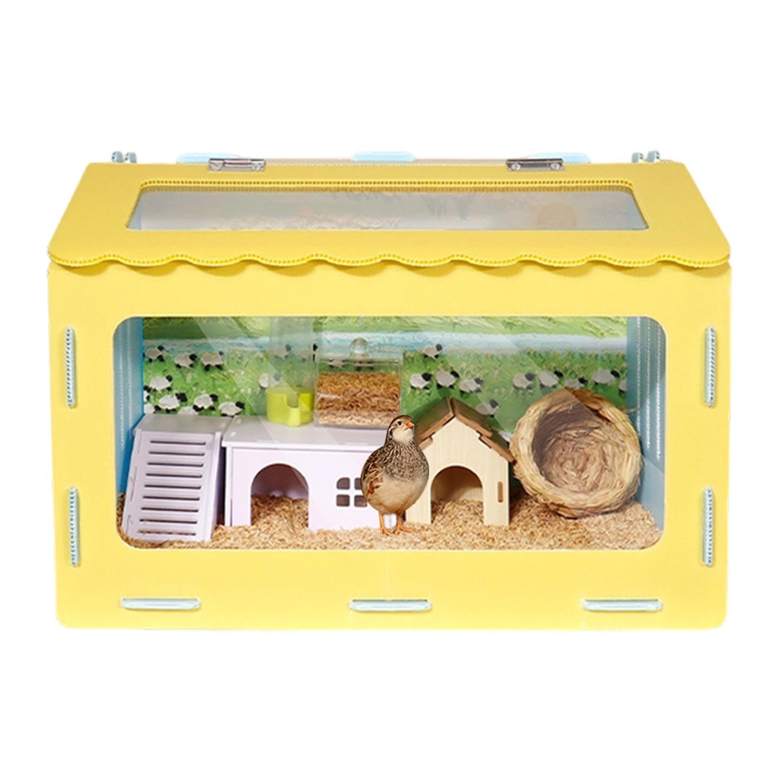 Criadora para Pollitos Ventana de Observación Transpirable | Kit Nacedora Para Codornices para Principiantes Adultos Aficionados Avícolas Espacio Pequeño Patio Granja Pequeña