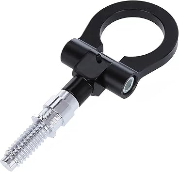 Universal Racing Towing Car Tow Hook for B-mw 1 3 5 Series E39 E70 E71 E81 E82 E88 E90 E91 E92 E93, Auto Aluminum Trailer Ring Car Black