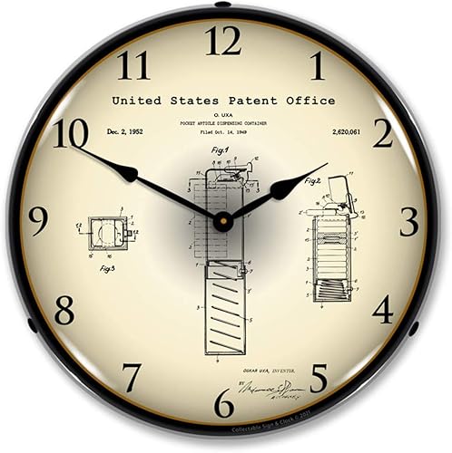 Miniatura 1 de Pez Candy Dispenser 1952 - Reloj de pared LED patentado, Retro/Vintage, iluminado, 14 pulgadas