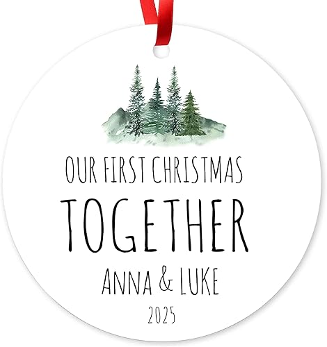 Vista 12 de Adorno personalizado para la primera Navidad en nuestro nuevo hogar 2025, adorno de Navidad de dirección de casa nueva, regalos de inauguración